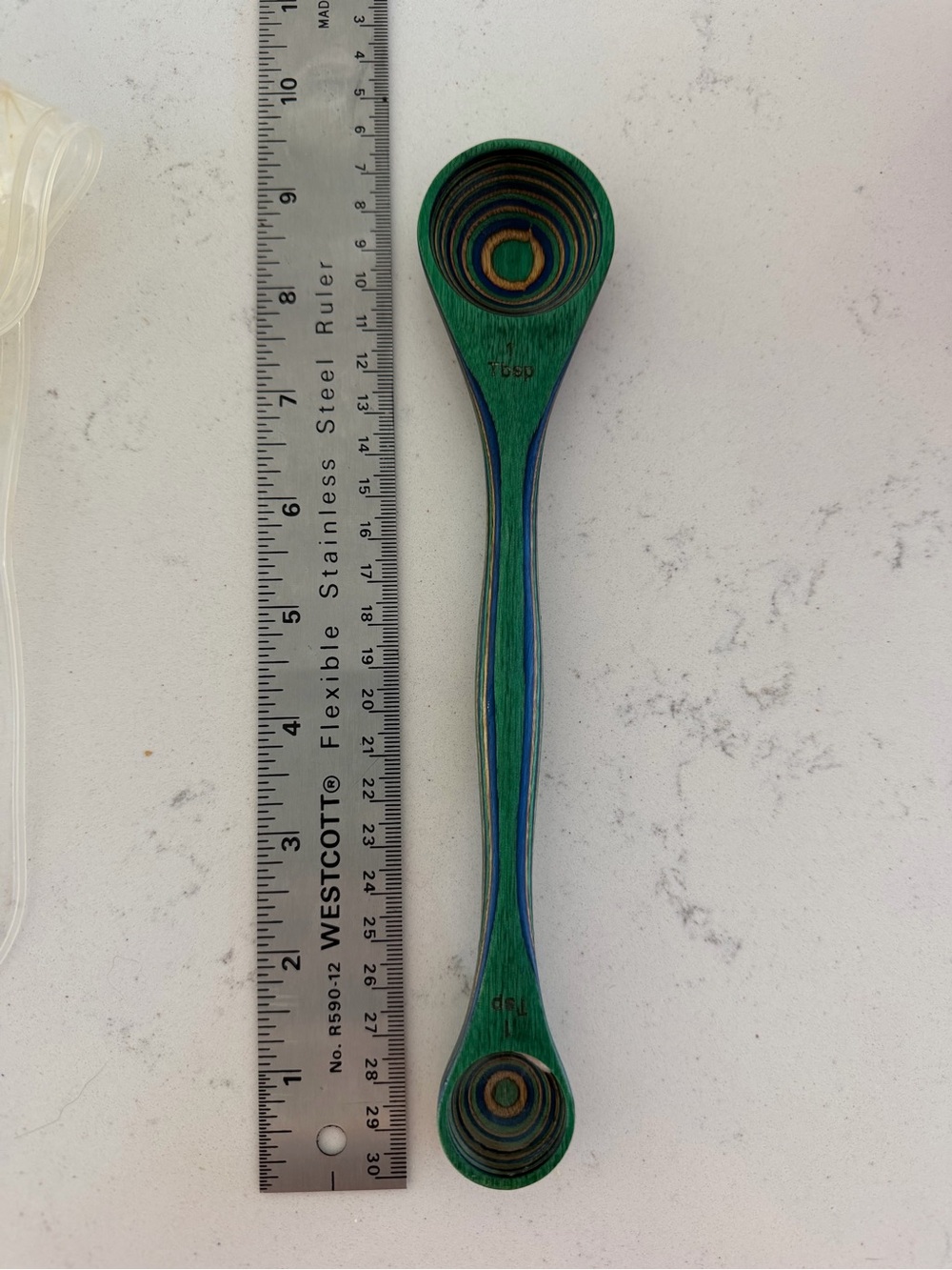 Wooden Tablespoon and Teaspoon Measurer